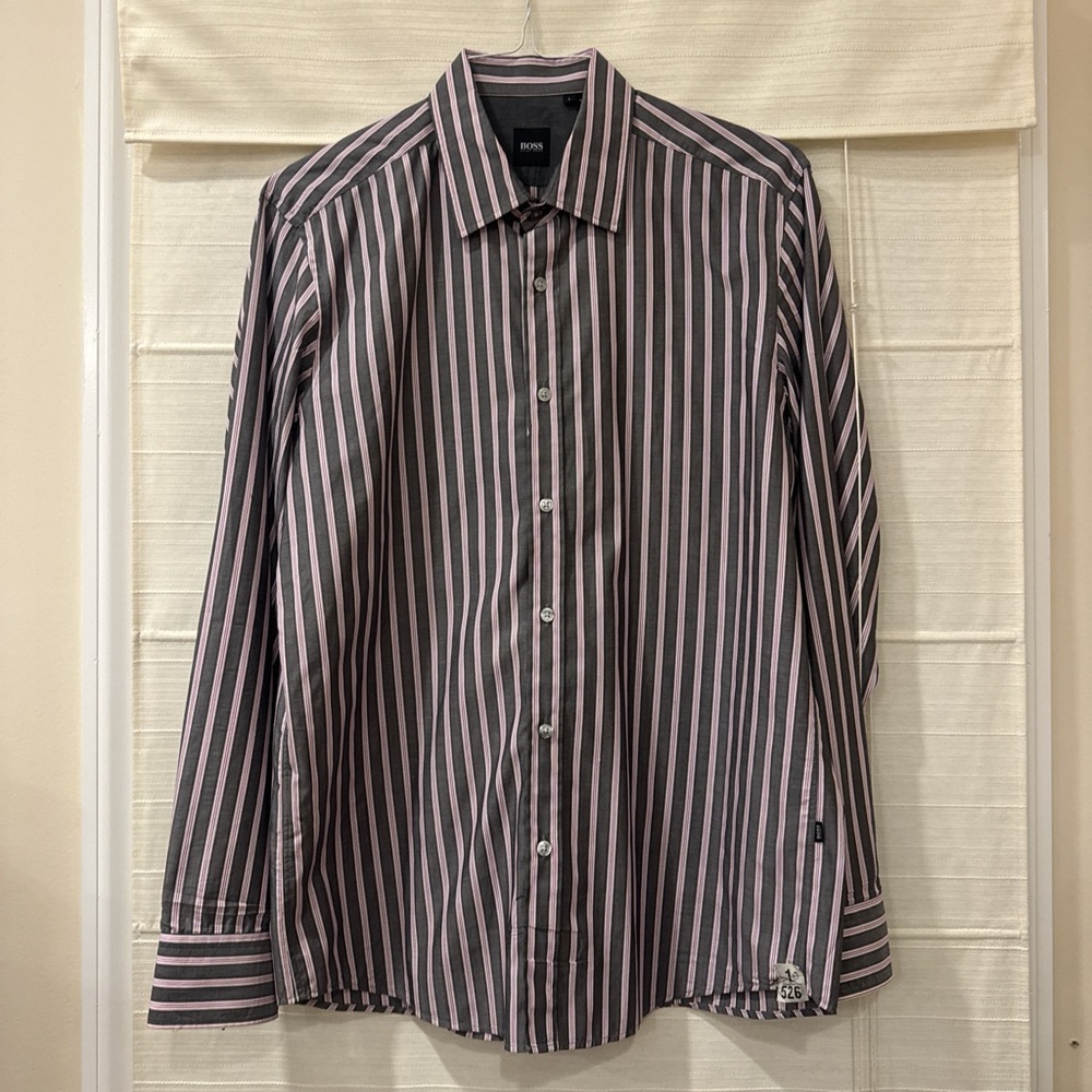 Hugo Boss Striped Button-Up Shirt